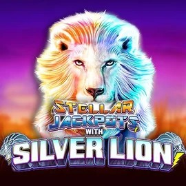 Stellar Jackpots with Silver Lion slot visual from Lightning Box Game available on wino-mania.com
